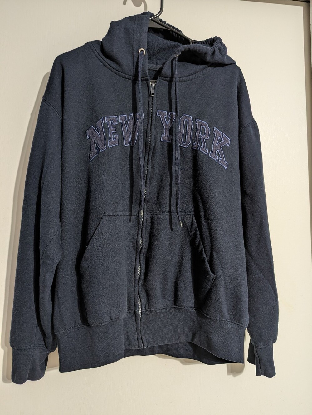 New York Navy Zip-Up Hoodie